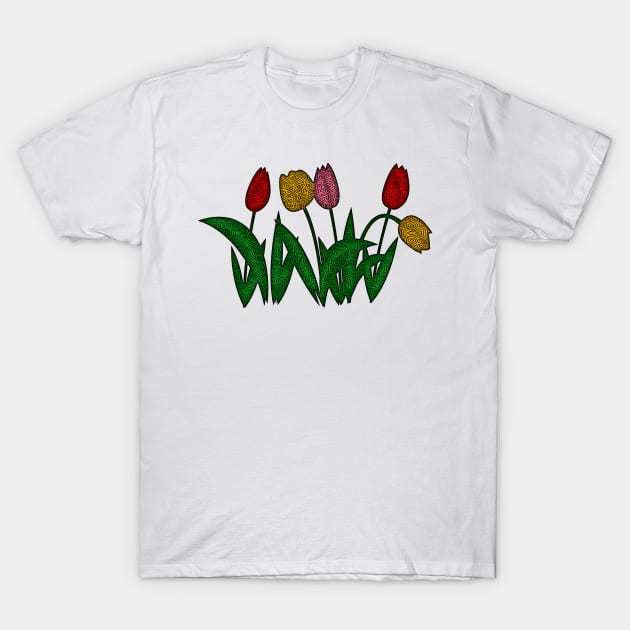 Tulips T-Shirt by hammerheadryker